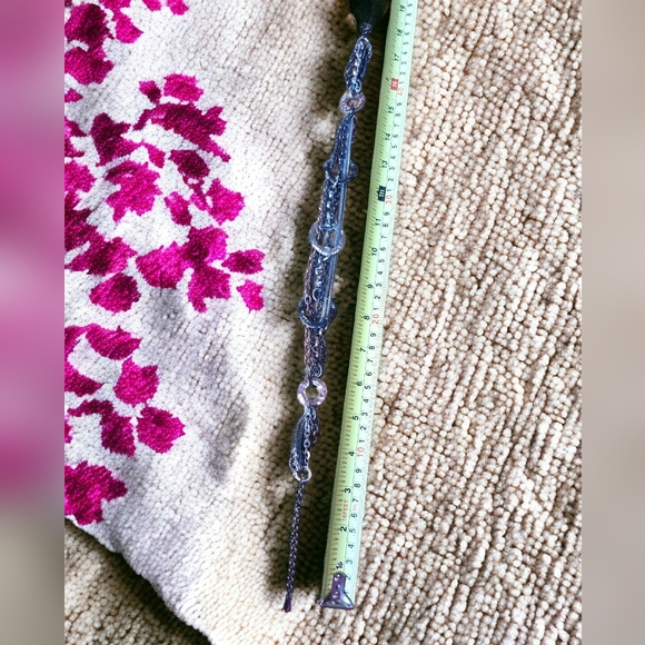 VCLM Multi Chain Tri-Coloured Chunky Hammered Circle Necklace Boho Statement - Picture 4 of 5